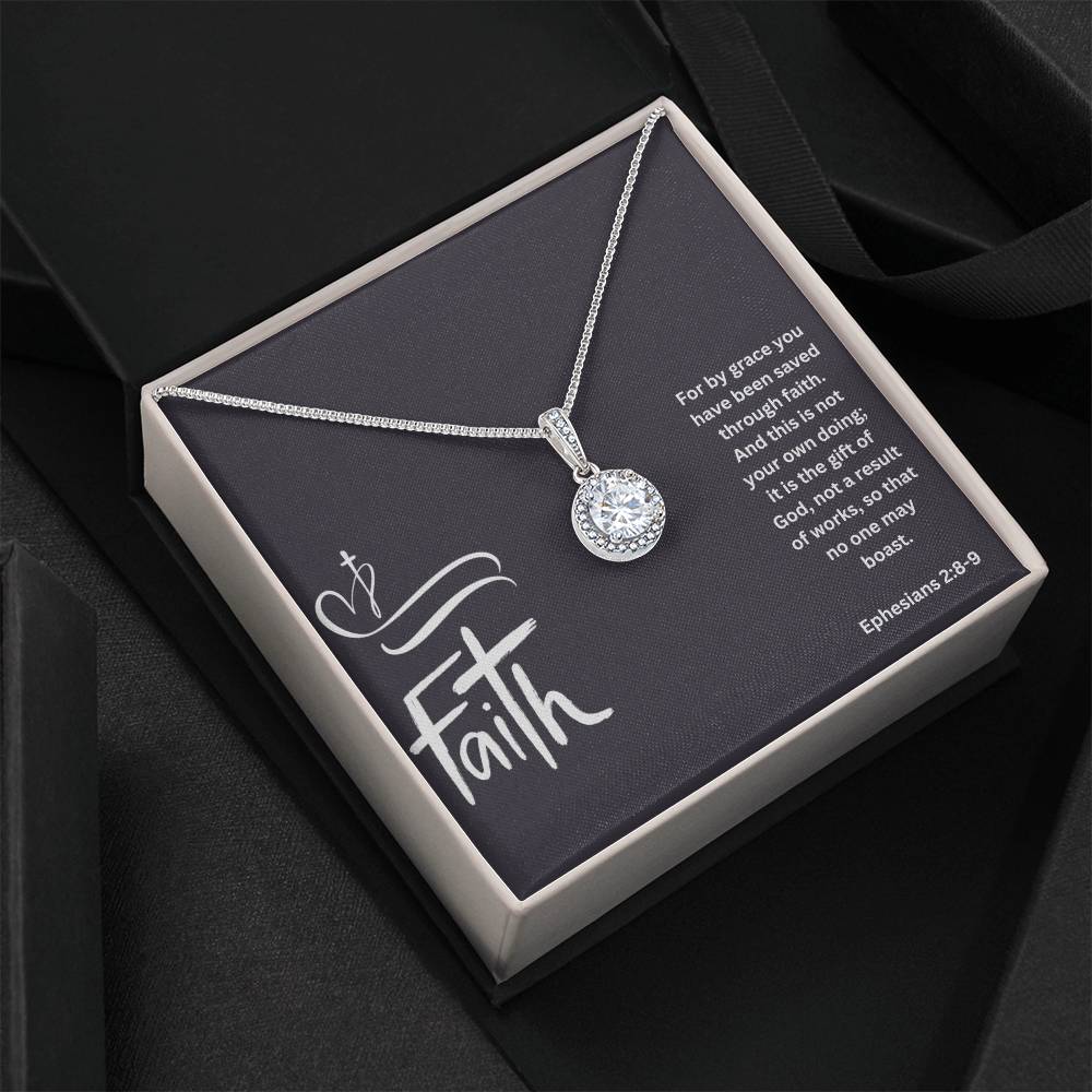 Faith Necklace | For By Grace You Have Been Saved | Religious Jewelry Gift
