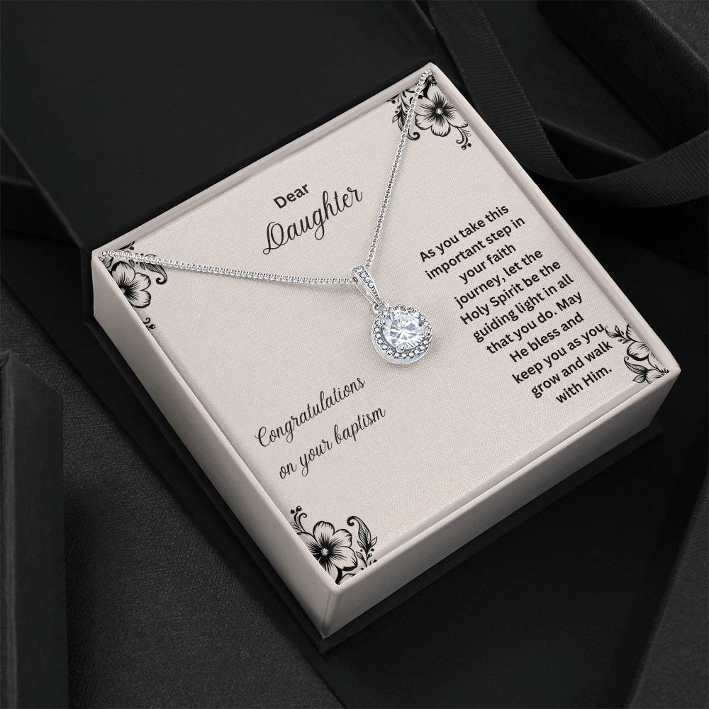 Dear Daughter | Congratulations On Your Baptism | Pendant Faith Necklace