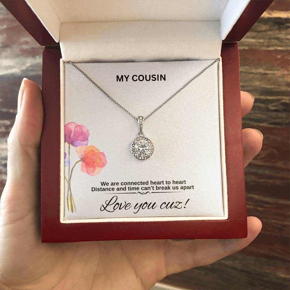 My Cousin | We Are Connected Heart To Heart | Pendant Necklace