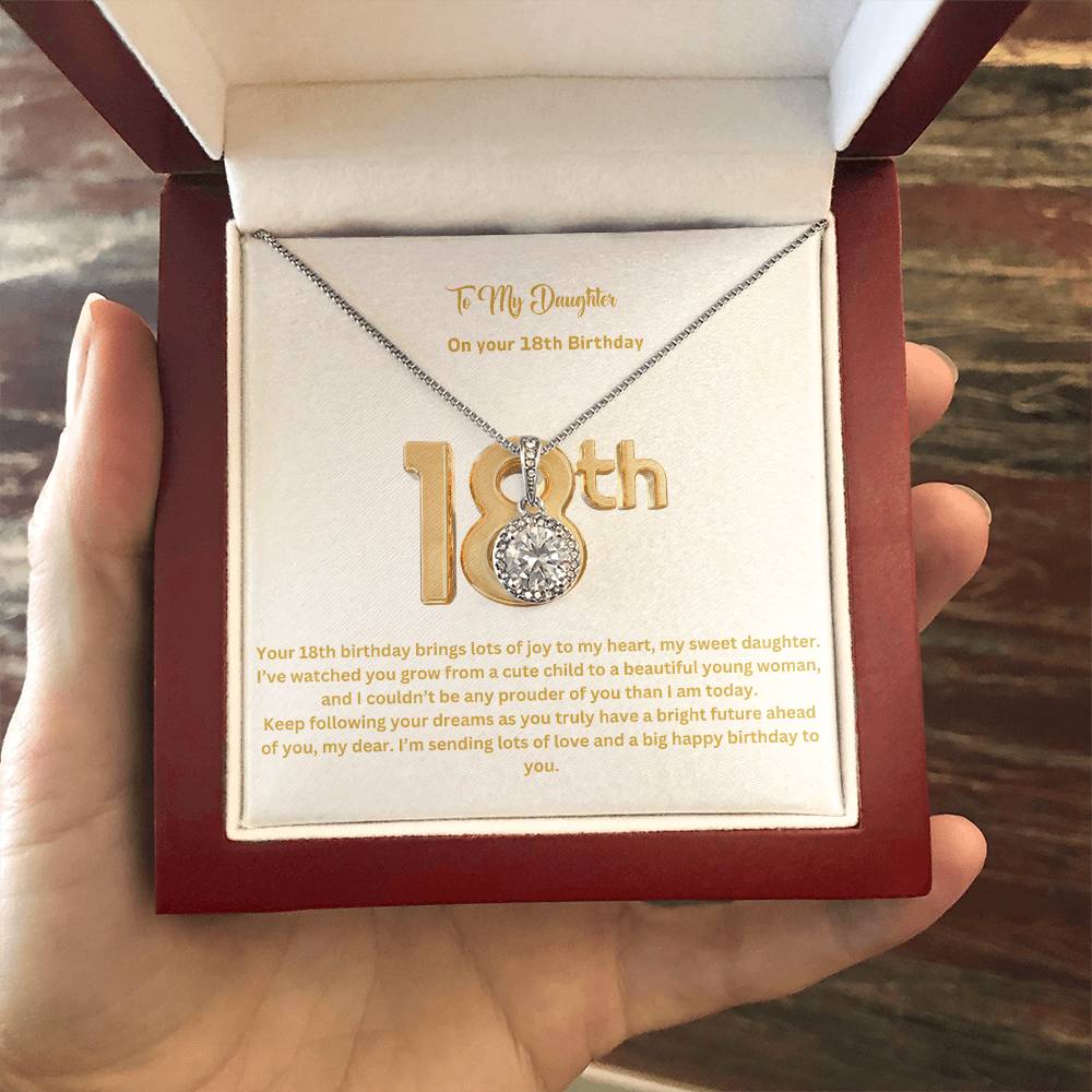To My Daughter | On Your 18th Birthday | Pendant Necklace