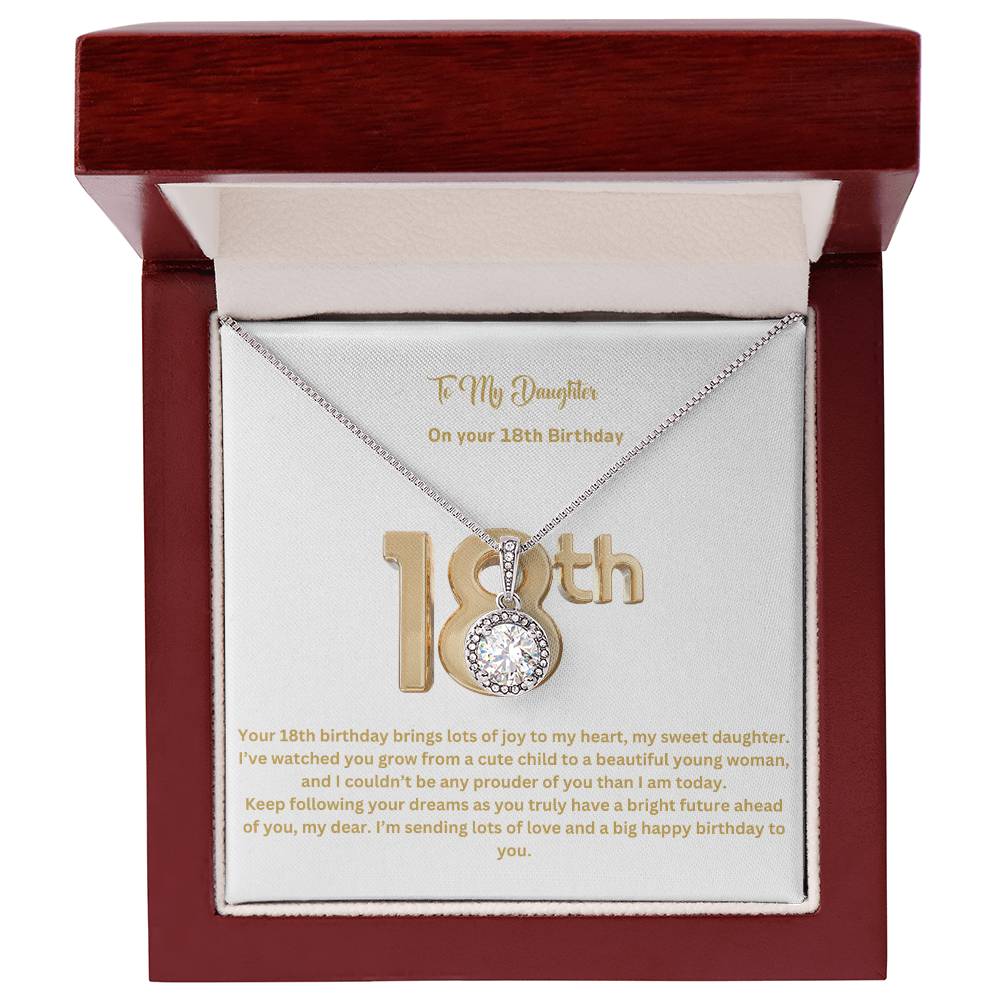 To My Daughter | On Your 18th Birthday | Pendant Necklace