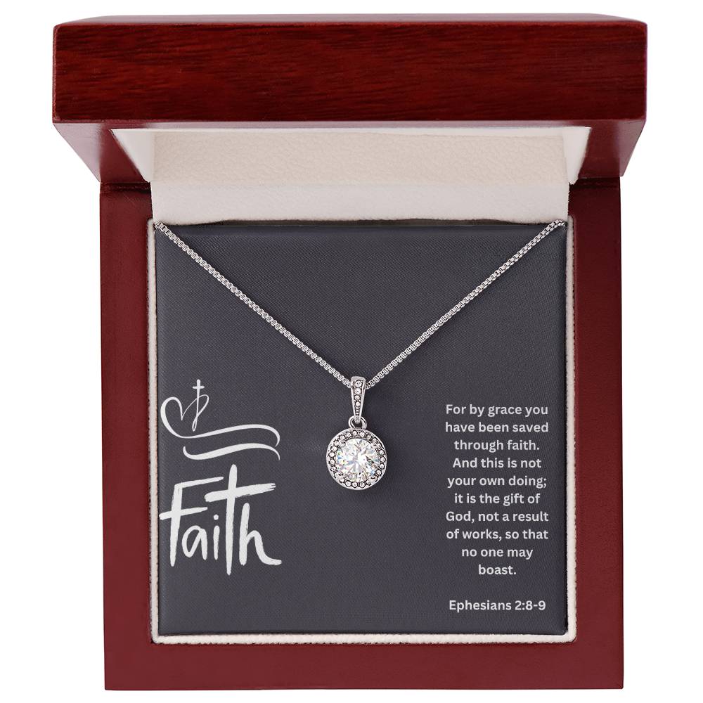 Faith Necklace | For By Grace You Have Been Saved | Religious Jewelry Gift