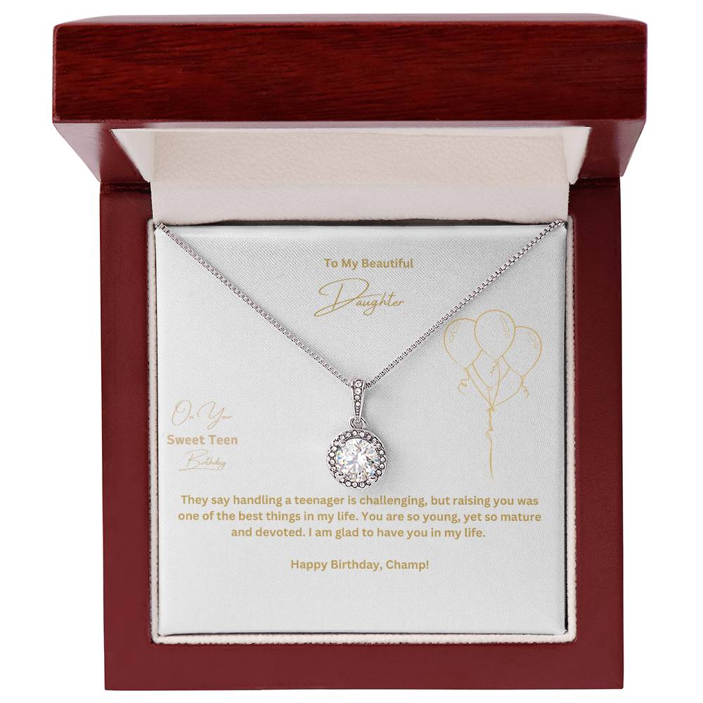To My Beautiful Daughter | On Your Sweet Teen Birthday |  Pendant Necklace