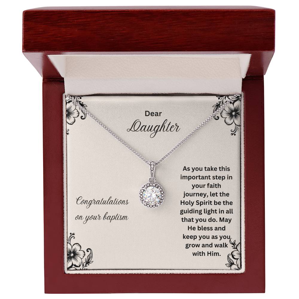 Dear Daughter | Congratulations On Your Baptism | Pendant Faith Necklace