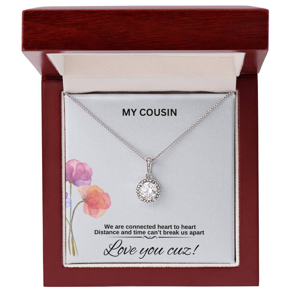 My Cousin | We Are Connected Heart To Heart | Pendant Necklace