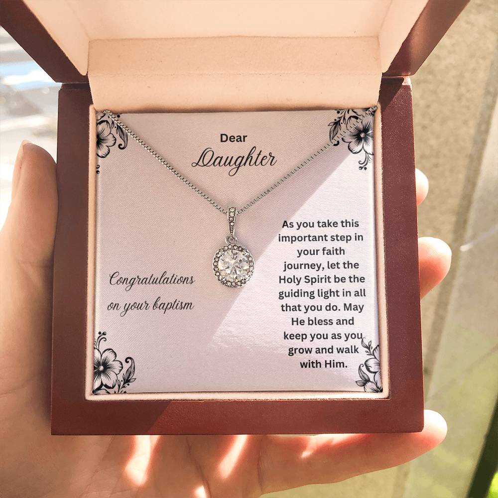 Dear Daughter | Congratulations On Your Baptism | Pendant Faith Necklace