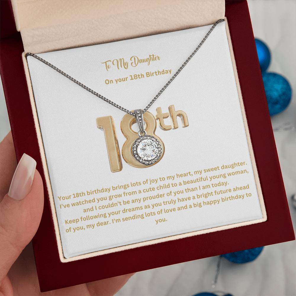 To My Daughter | On Your 18th Birthday | Pendant Necklace