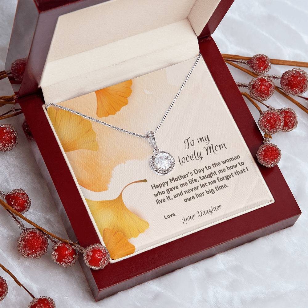 To My Lovely Mom | Happy Mother's Day | Jewelry Necklace Gift