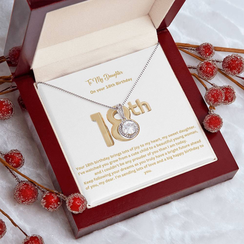 To My Daughter | On Your 18th Birthday | Pendant Necklace