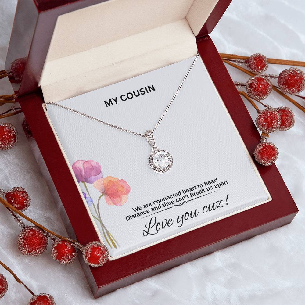 My Cousin | We Are Connected Heart To Heart | Pendant Necklace
