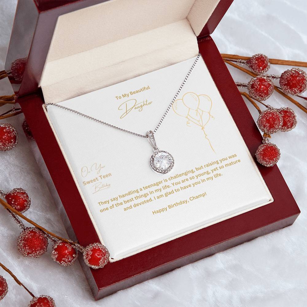 To My Beautiful Daughter | On Your Sweet Teen Birthday |  Pendant Necklace