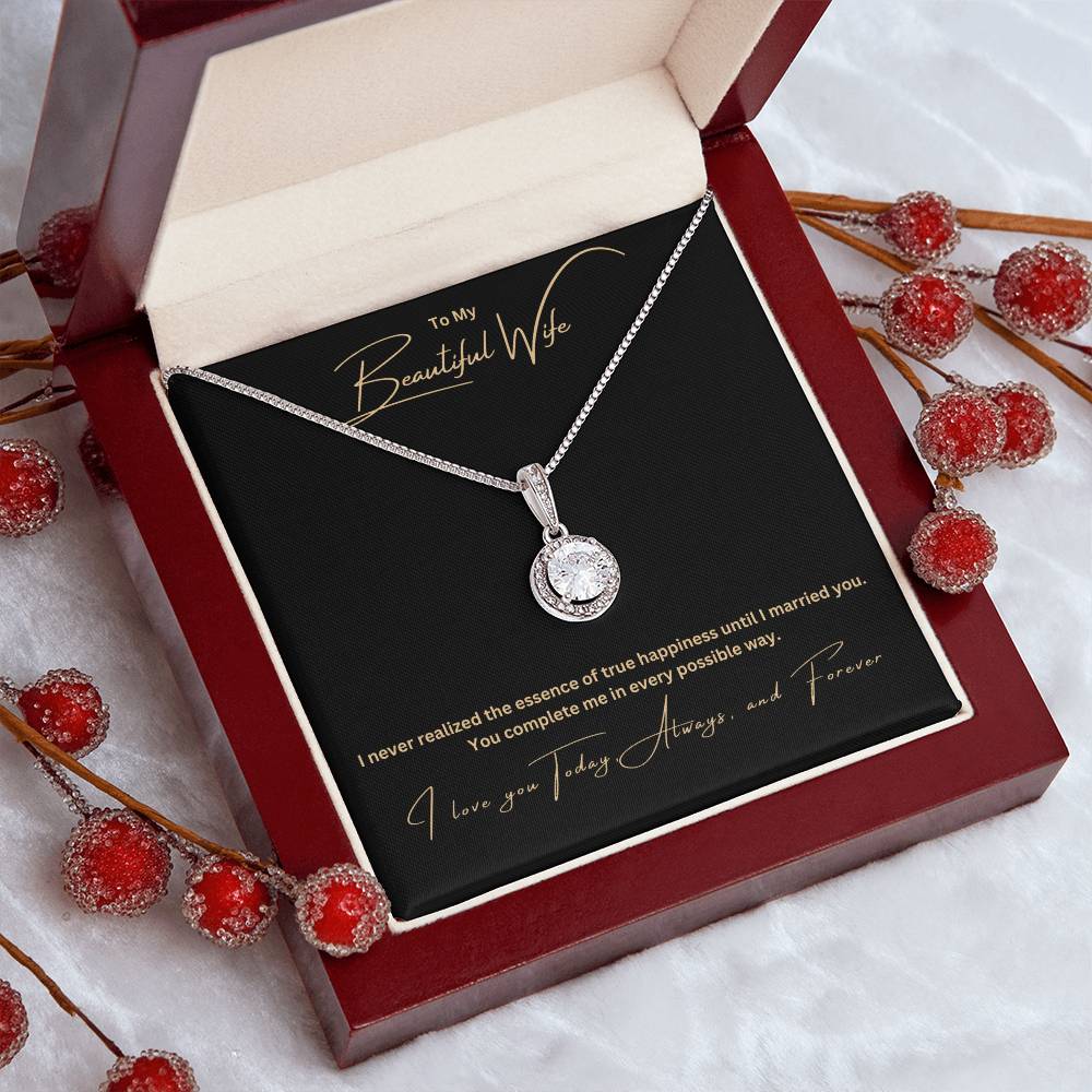 To My Beautiful Wife | I Love You Always And Forever | Jewelry Necklace