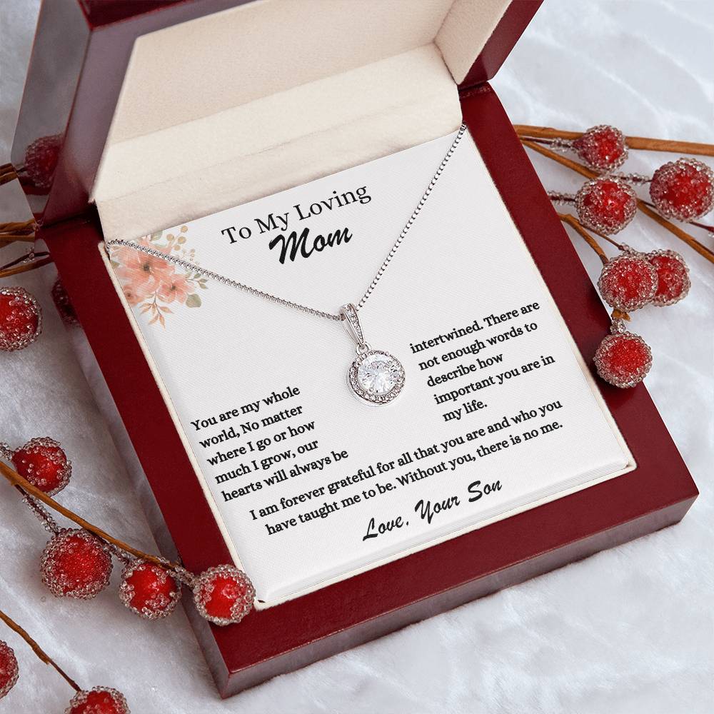 To My Loving Mom | You Are My Whole World | Jewelry Necklace