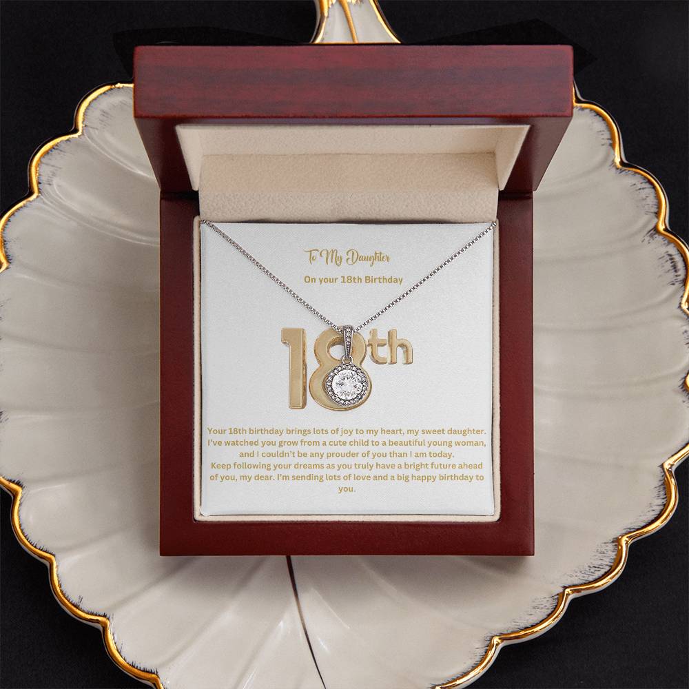 To My Daughter | On Your 18th Birthday | Pendant Necklace