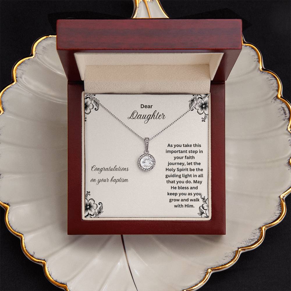 Dear Daughter | Congratulations On Your Baptism | Pendant Faith Necklace