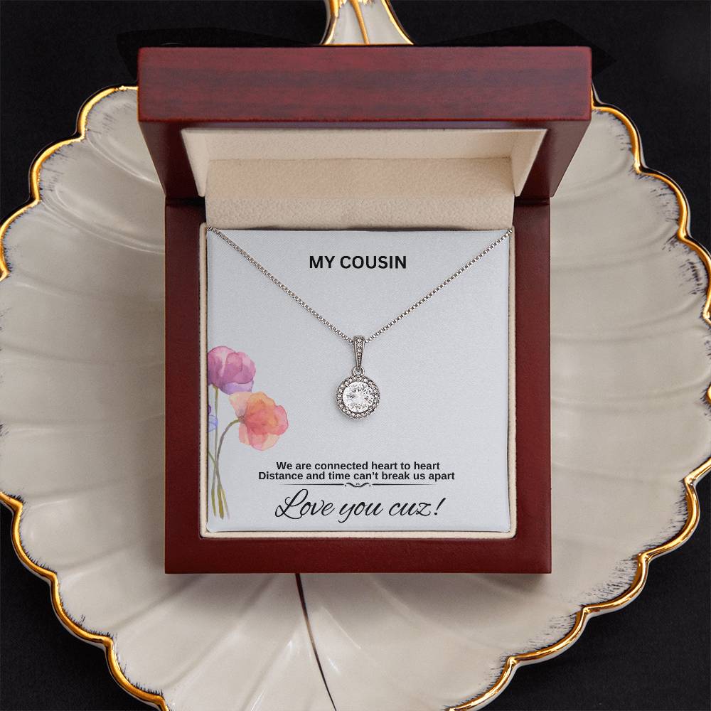 My Cousin | We Are Connected Heart To Heart | Pendant Necklace
