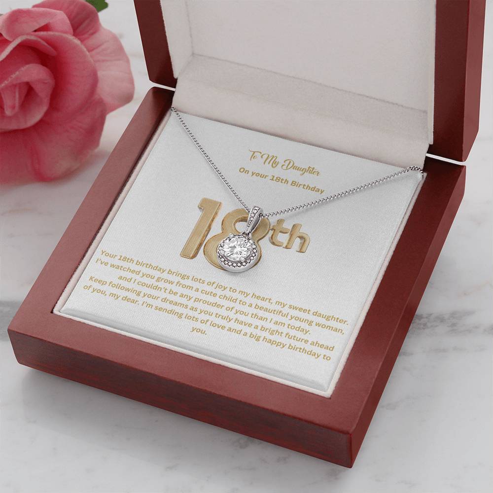 To My Daughter | On Your 18th Birthday | Pendant Necklace