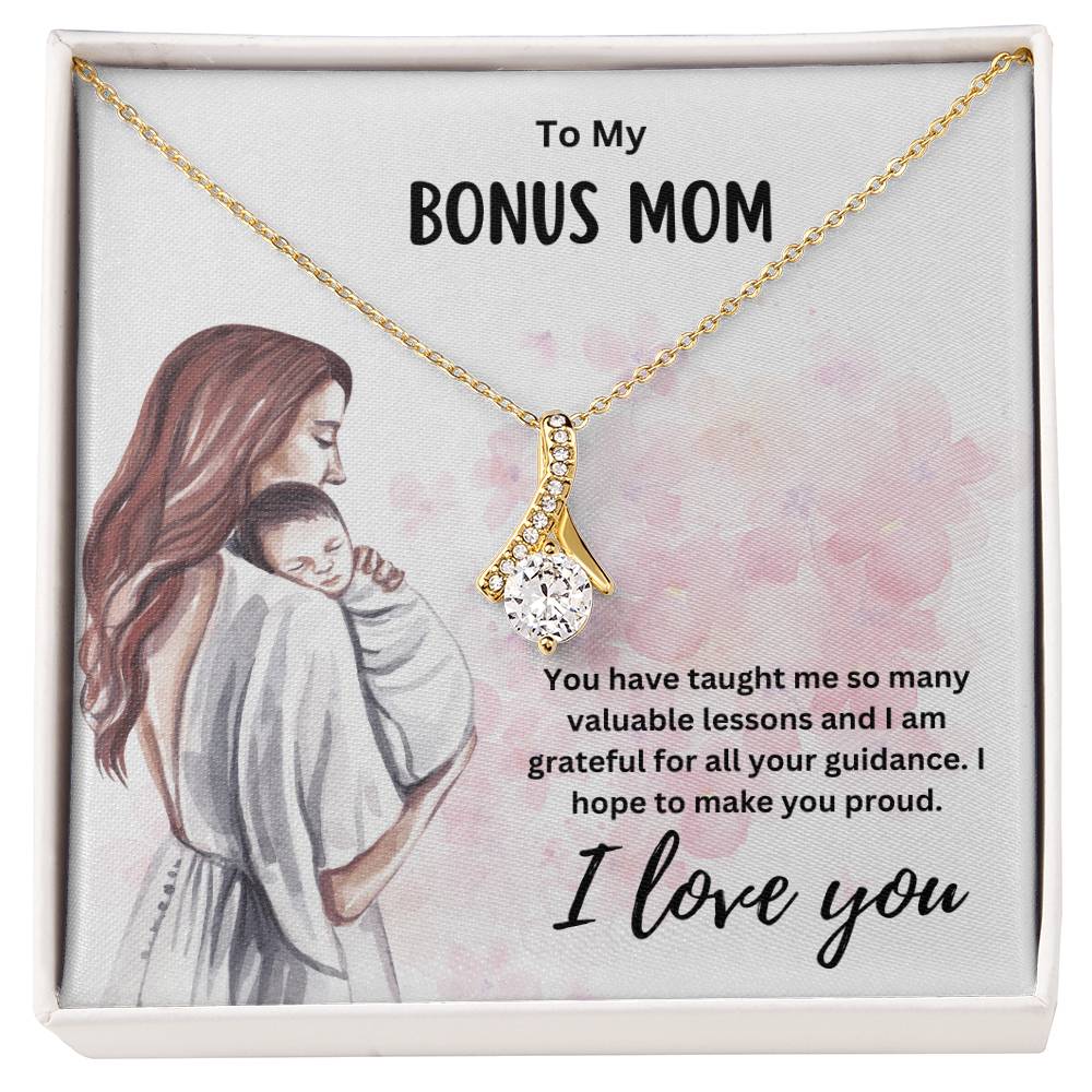 To My Bonus Mom | Happy Mother's Day | Jewelry Necklace
