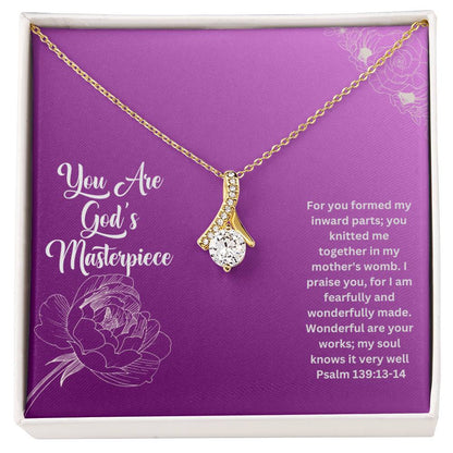 You Are God's Masterpiece | Bible Verse Faith Necklace