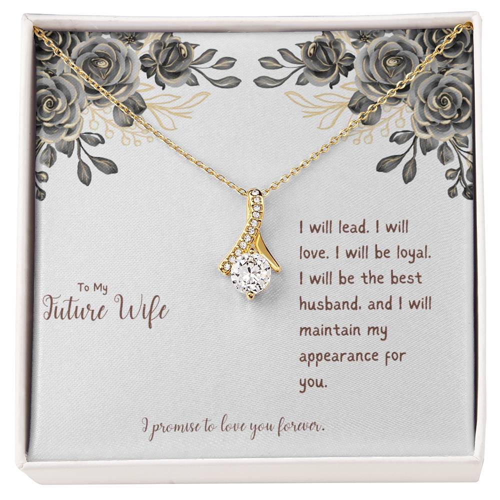 To My Future Wife | I Will Be Loyal | Gold Pendant Necklace