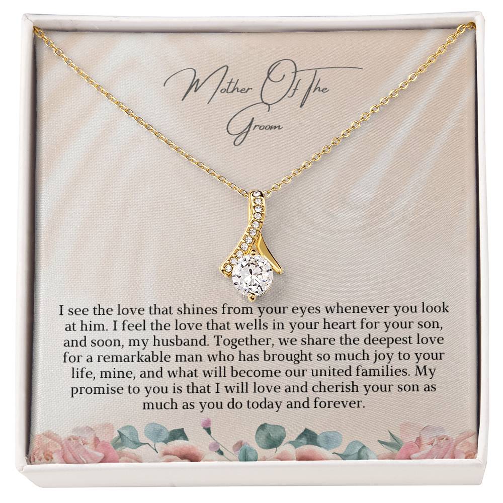 Mother Of The Groom | We Share The Deepest Love | Pendant Yellow Gold Necklace