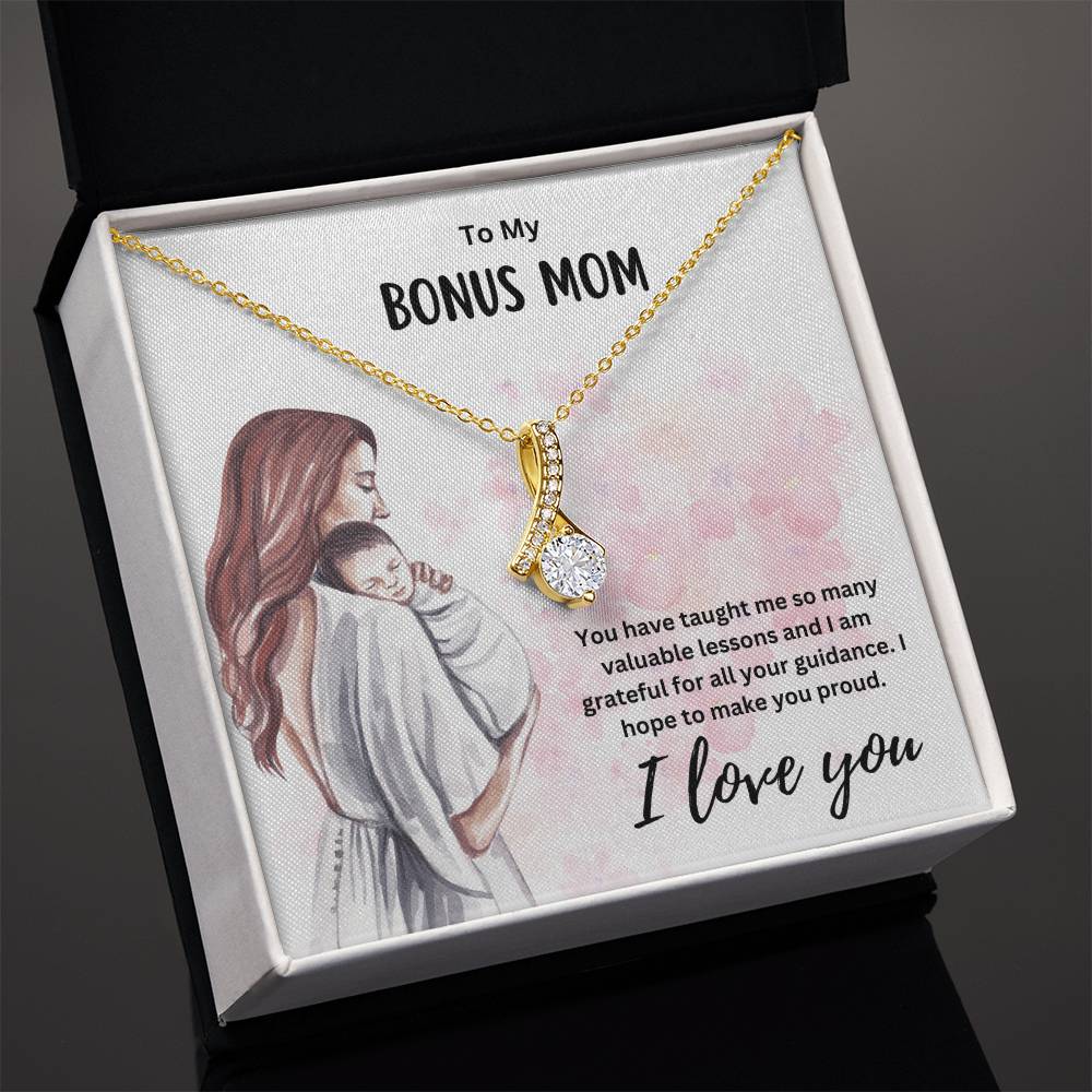 To My Bonus Mom | Happy Mother's Day | Jewelry Necklace