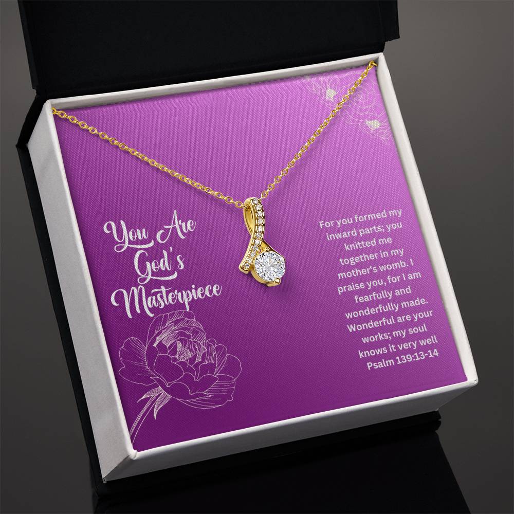 You Are God's Masterpiece | Bible Verse Faith Necklace