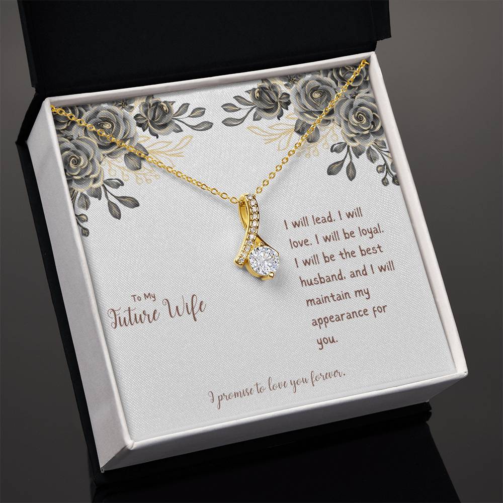 To My Future Wife | I Will Be Loyal | Gold Pendant Necklace