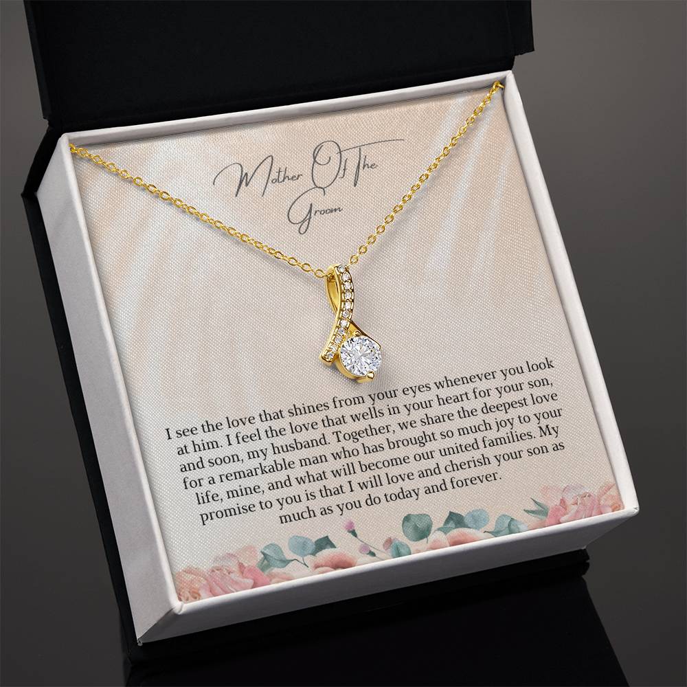 Mother Of The Groom | We Share The Deepest Love | Pendant Yellow Gold Necklace