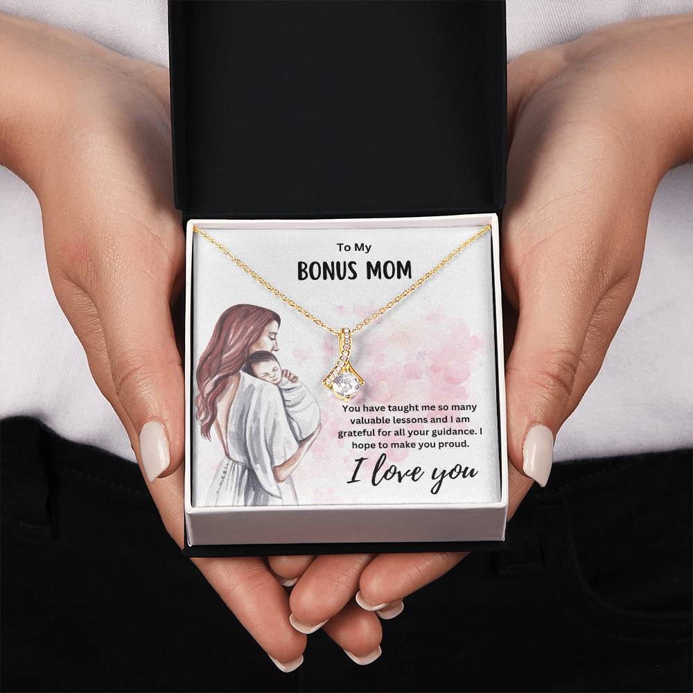 To My Bonus Mom | Happy Mother's Day | Jewelry Necklace