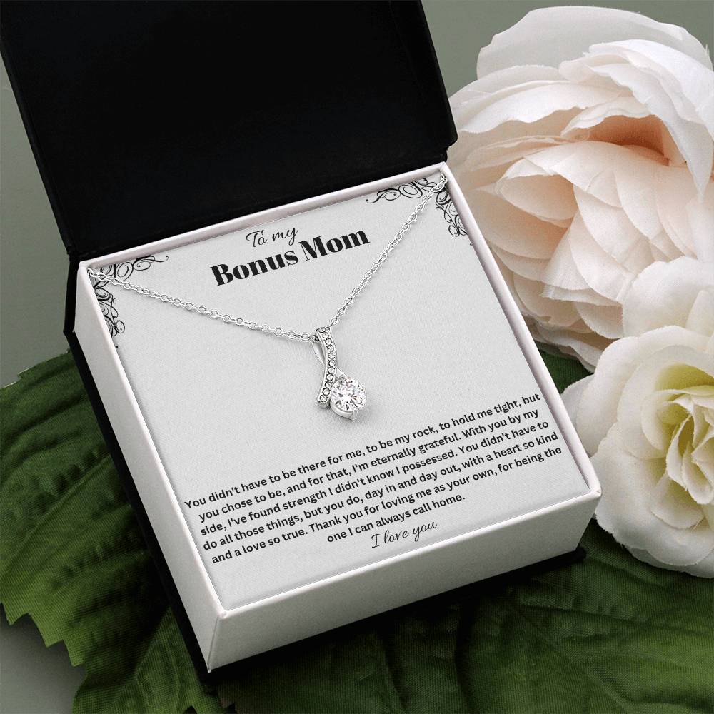 To My Bonus Mom | Thank You For Loving Me As Your Own | Jewelry Necklace