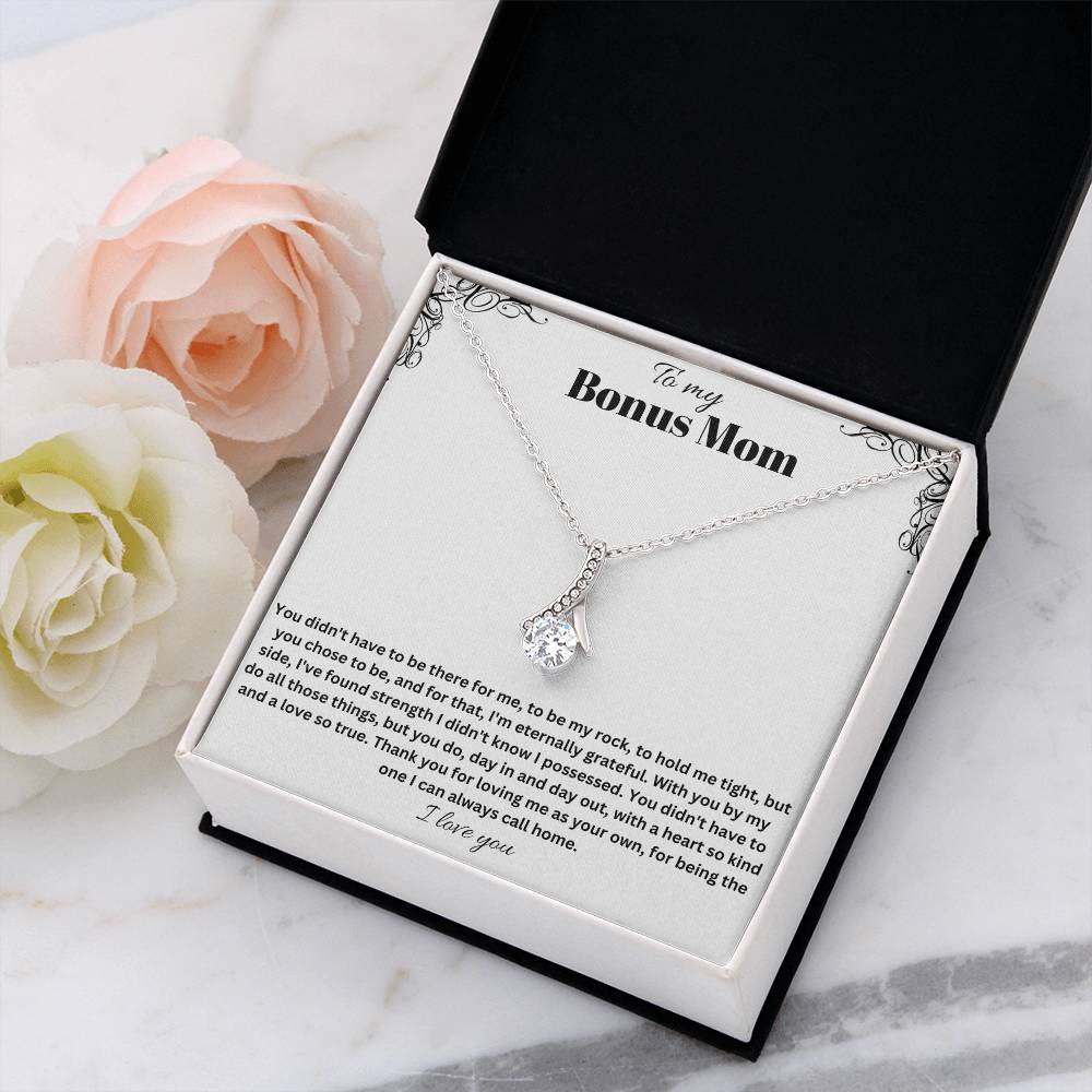 To My Bonus Mom | Thank You For Loving Me As Your Own | Jewelry Necklace