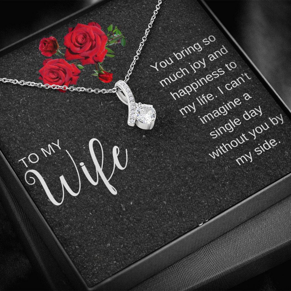 To My Wife | I Can't Imagine A Single Day Without You | Pendant Necklace