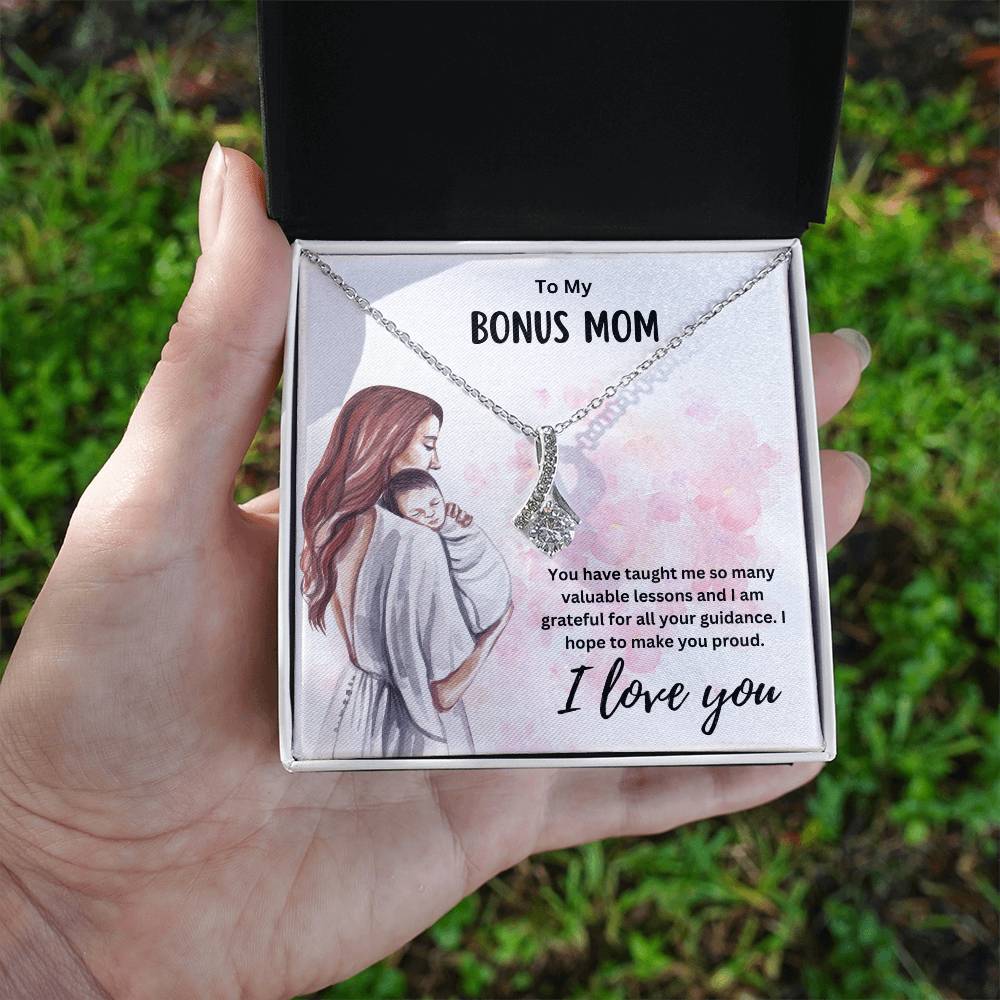 To My Bonus Mom | Happy Mother's Day | Jewelry Necklace