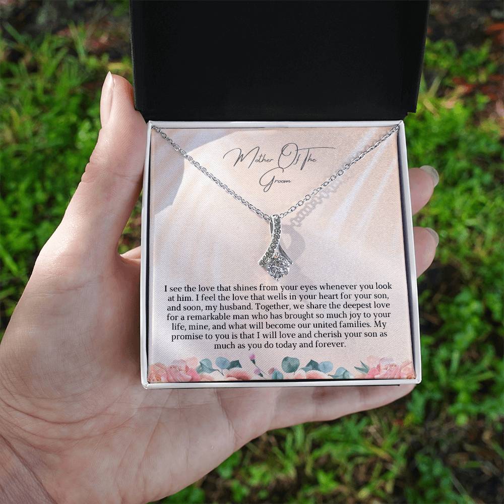 Mother Of The Groom | We Share The Deepest Love | Pendant Yellow Gold Necklace