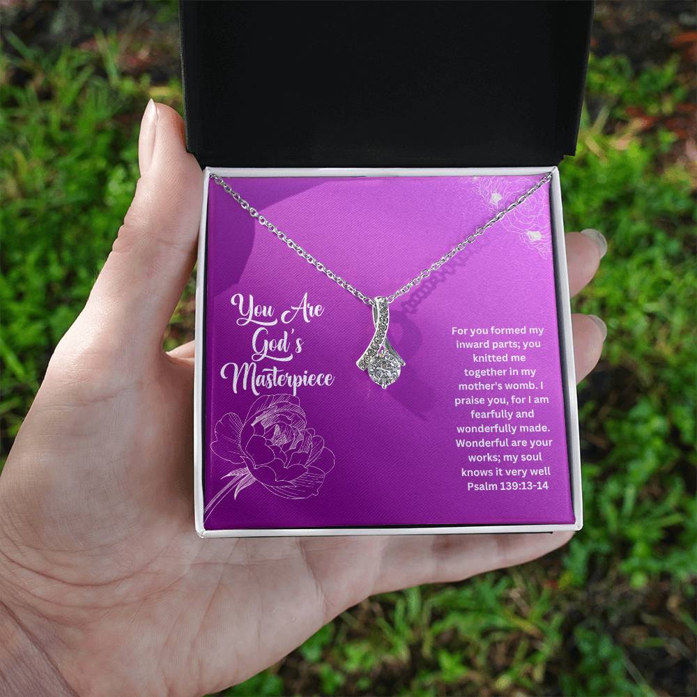 You Are God's Masterpiece | Bible Verse Faith Necklace