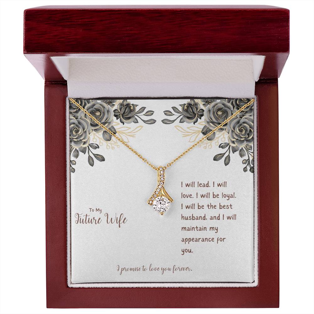 To My Future Wife | I Will Be Loyal | Gold Pendant Necklace