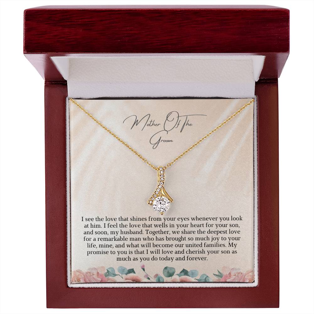 Mother Of The Groom | We Share The Deepest Love | Pendant Yellow Gold Necklace