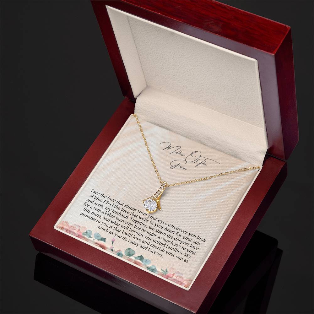 Mother Of The Groom | We Share The Deepest Love | Pendant Yellow Gold Necklace