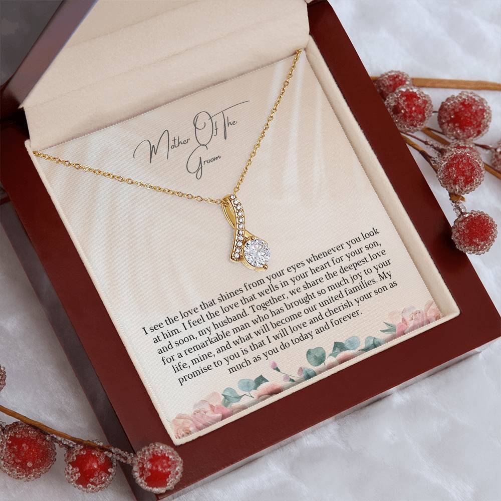 Mother Of The Groom | We Share The Deepest Love | Pendant Yellow Gold Necklace