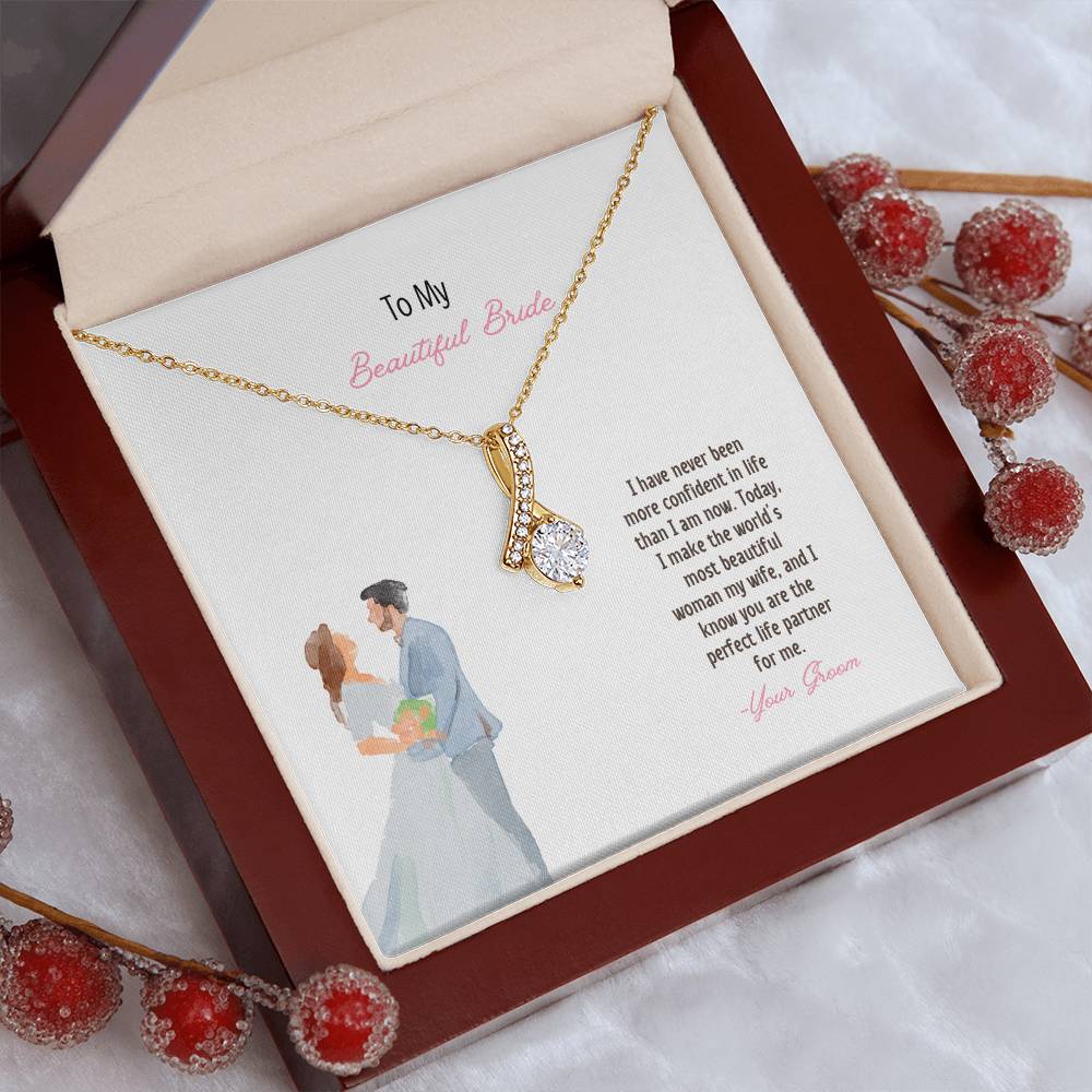To My Beautiful Bride | I Know You Are The Perfect Life Partner | Pendant Necklace