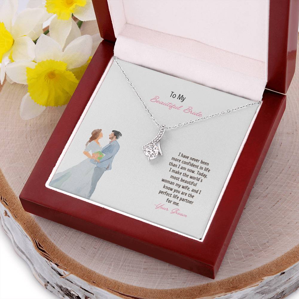 To My Beautiful Bride | I Know You Are The Perfect Life Partner | Pendant Necklace
