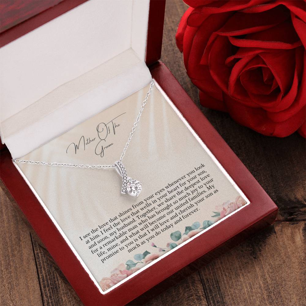 Mother Of The Groom | We Share The Deepest Love | Pendant Yellow Gold Necklace