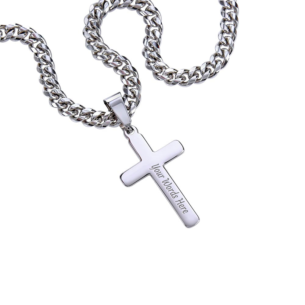 To The Best Dad Ever | You Are My Hero | Cuban Cross Necklace