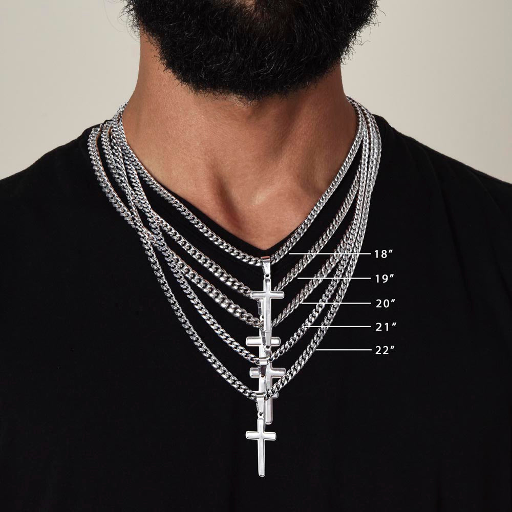 To My Grandpa | Your Presence Is A Blessing | Cross Necklace Gift