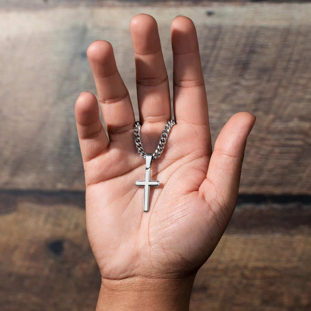To My Grandpa | Your Presence Is A Blessing | Cross Necklace Gift