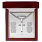 My Stepson | I Will Always Care About You | Personalized Cross Necklace