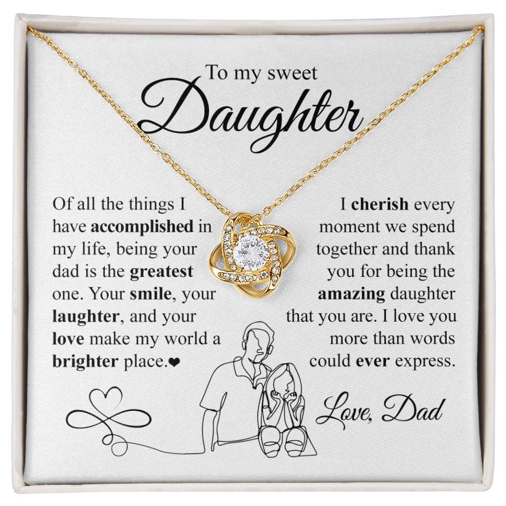More Than Words - Gift for Daughter - Love Knot Necklace