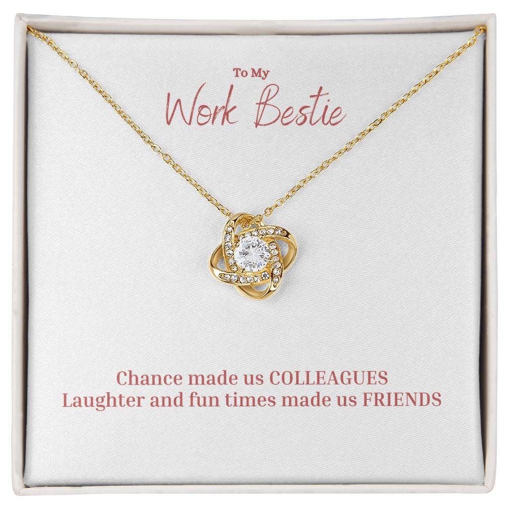 To My Work Bestie | Chance Made Us Colleagues | Professional Necklace Gift