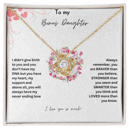 To My Bonus Daughter | You Are Braver Than You Believe | Jewelry Necklace